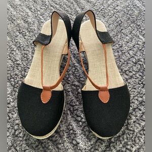 Stylish Black and Tan Women's Sandals